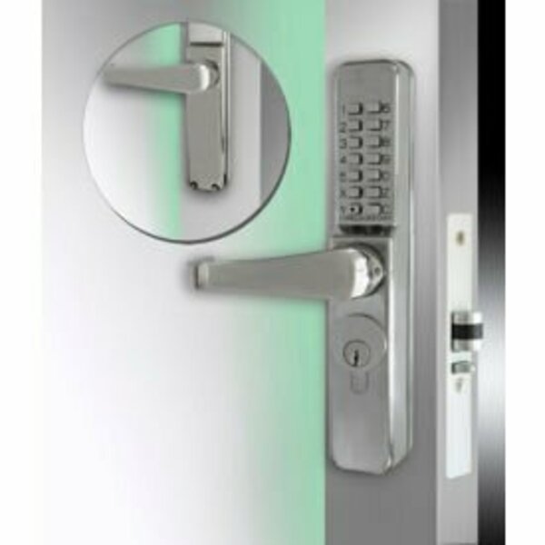 Codelocks Codelocks Mech Narrow Stile Latch Lockset, , Key Cyl Locks, Code Free/Passage, Stainless Steel CL465